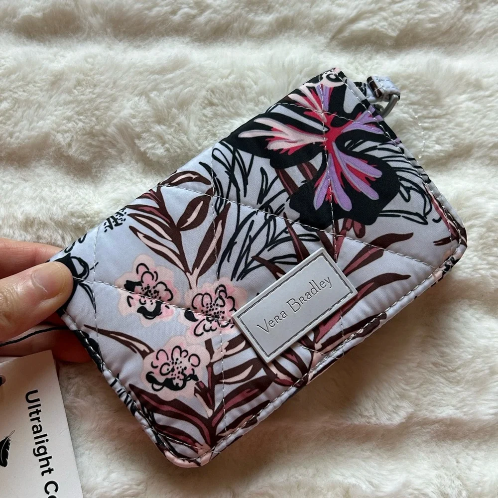 Vera Bradley Ultralight RFID Small Bifold Wallet Sun Washed Tropical